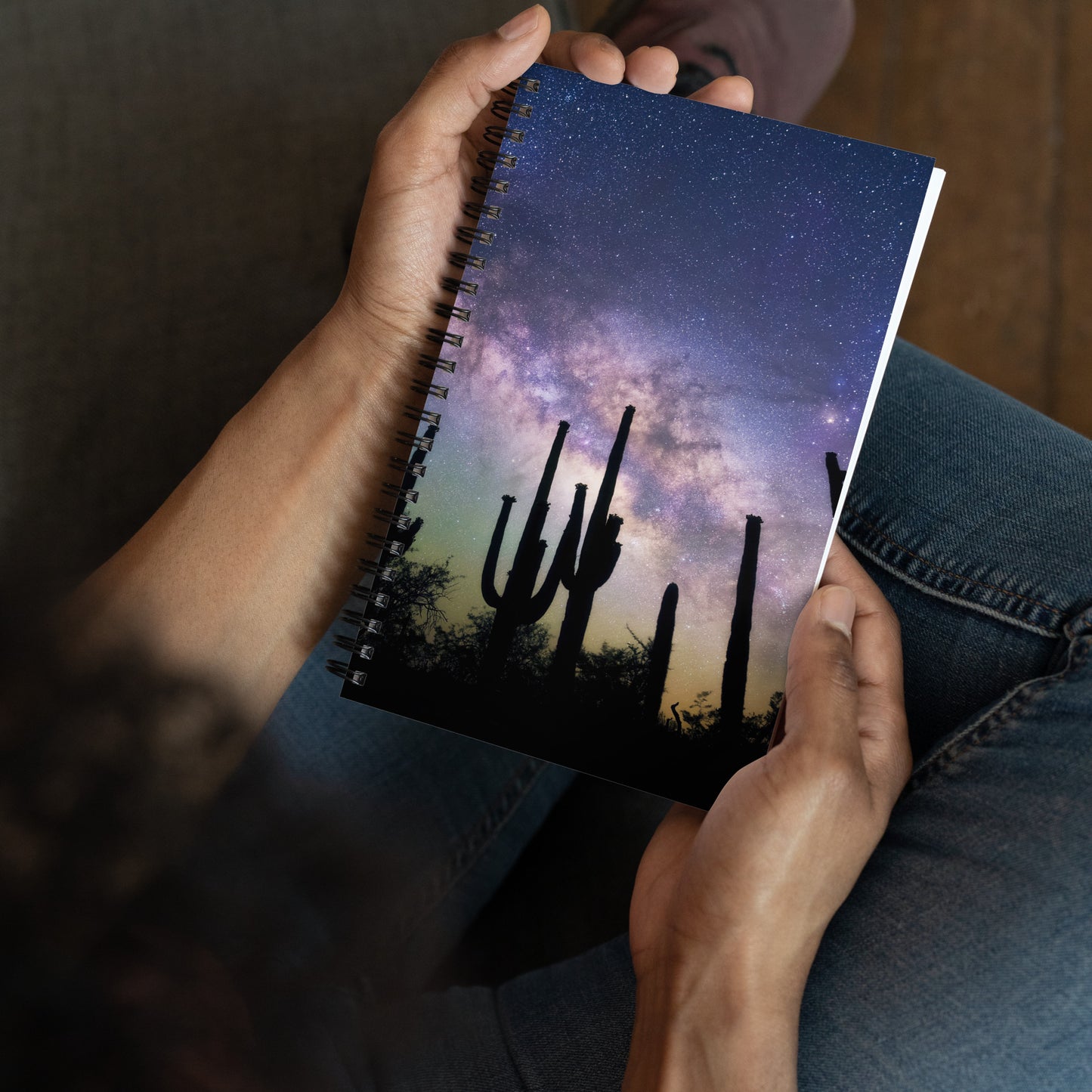 Saguaro Starlight by Sean Parker Photography | Spiral notebook