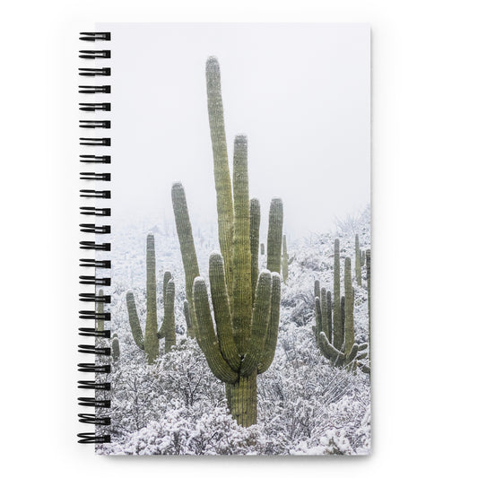 Saguaro Snowfall by Sean Parker Photography | Spiral notebook