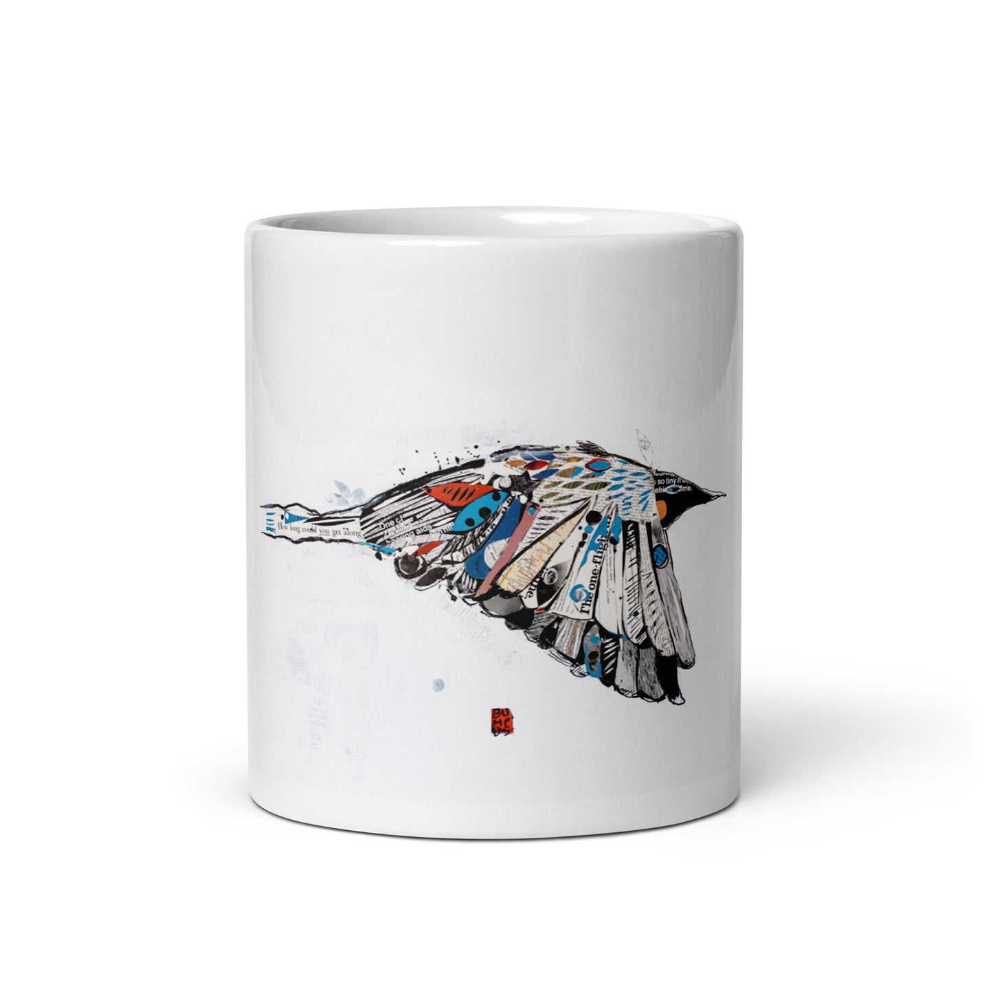 Da Vinci Bird by Amy Bumpus | White glossy mug