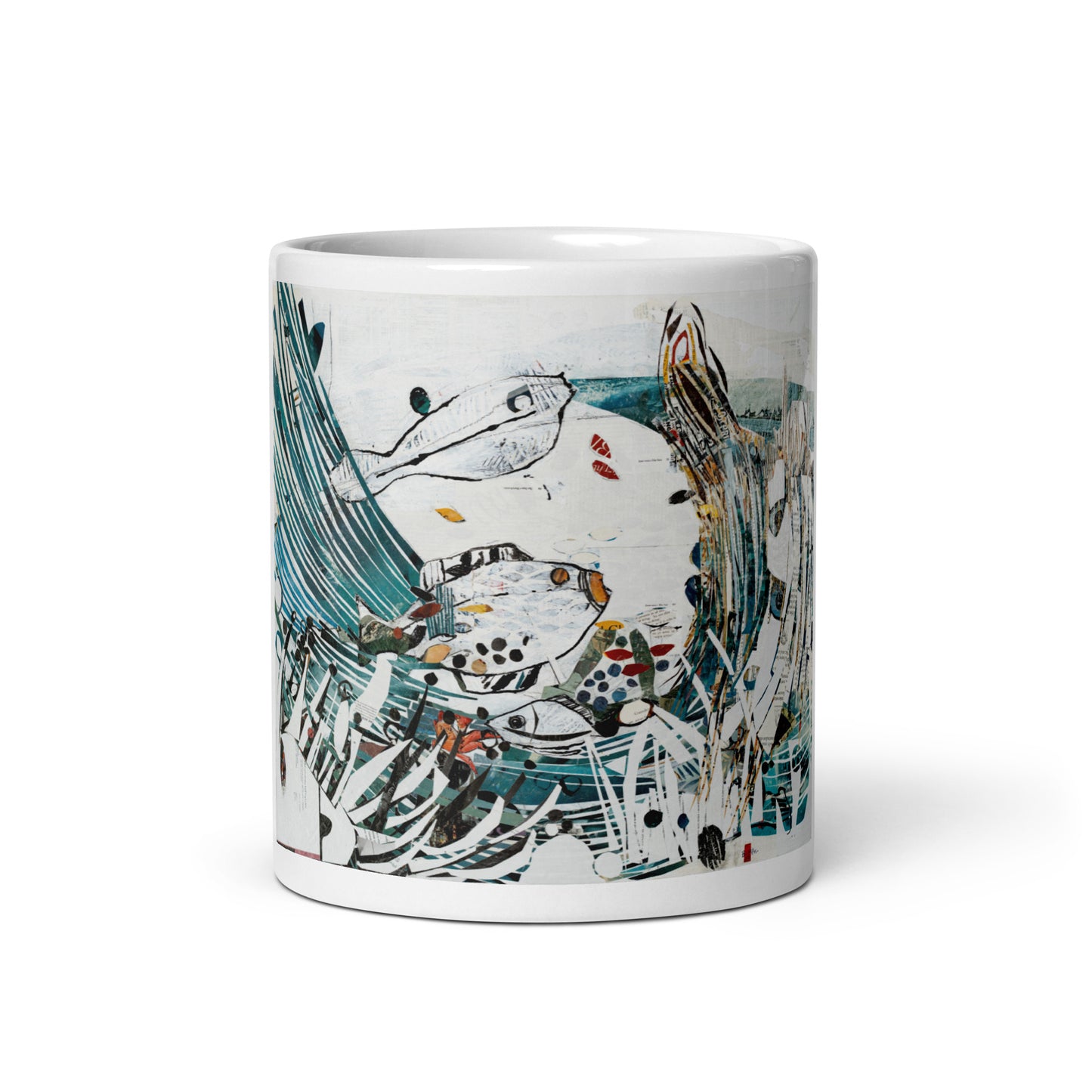 Seas Trees by Amy Bumpus | White glossy mug