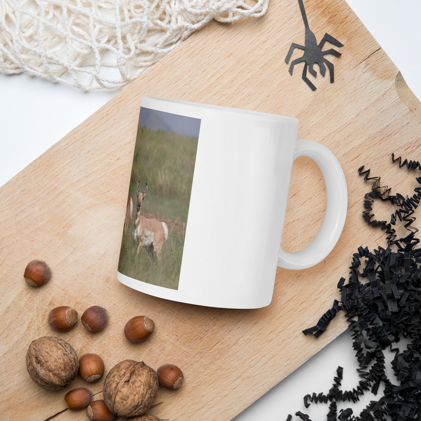 Pronghorn by Leslie Leathers Photography | White glossy mug