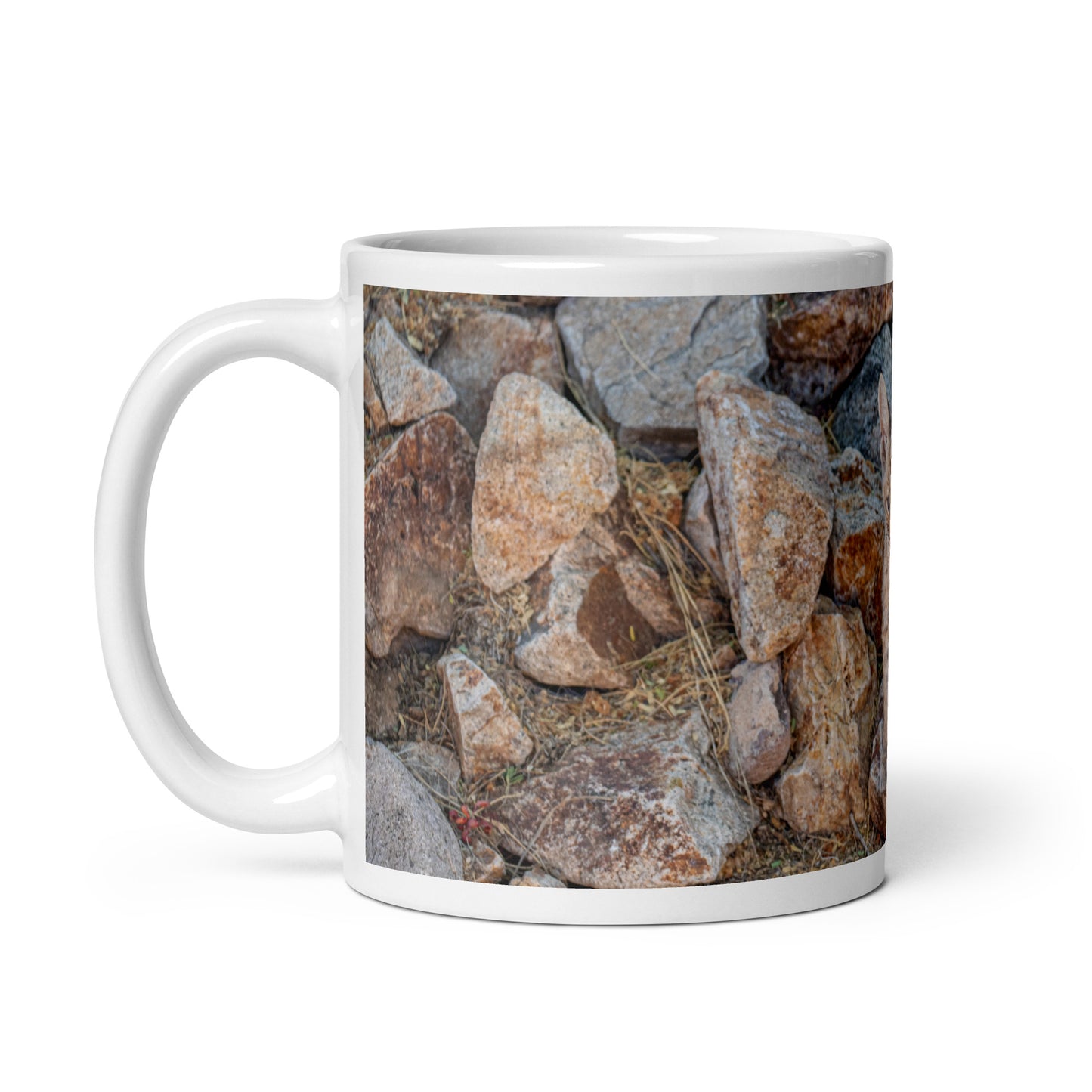 Baby Bobcat by Leslie Leathers Photography | White glossy mug