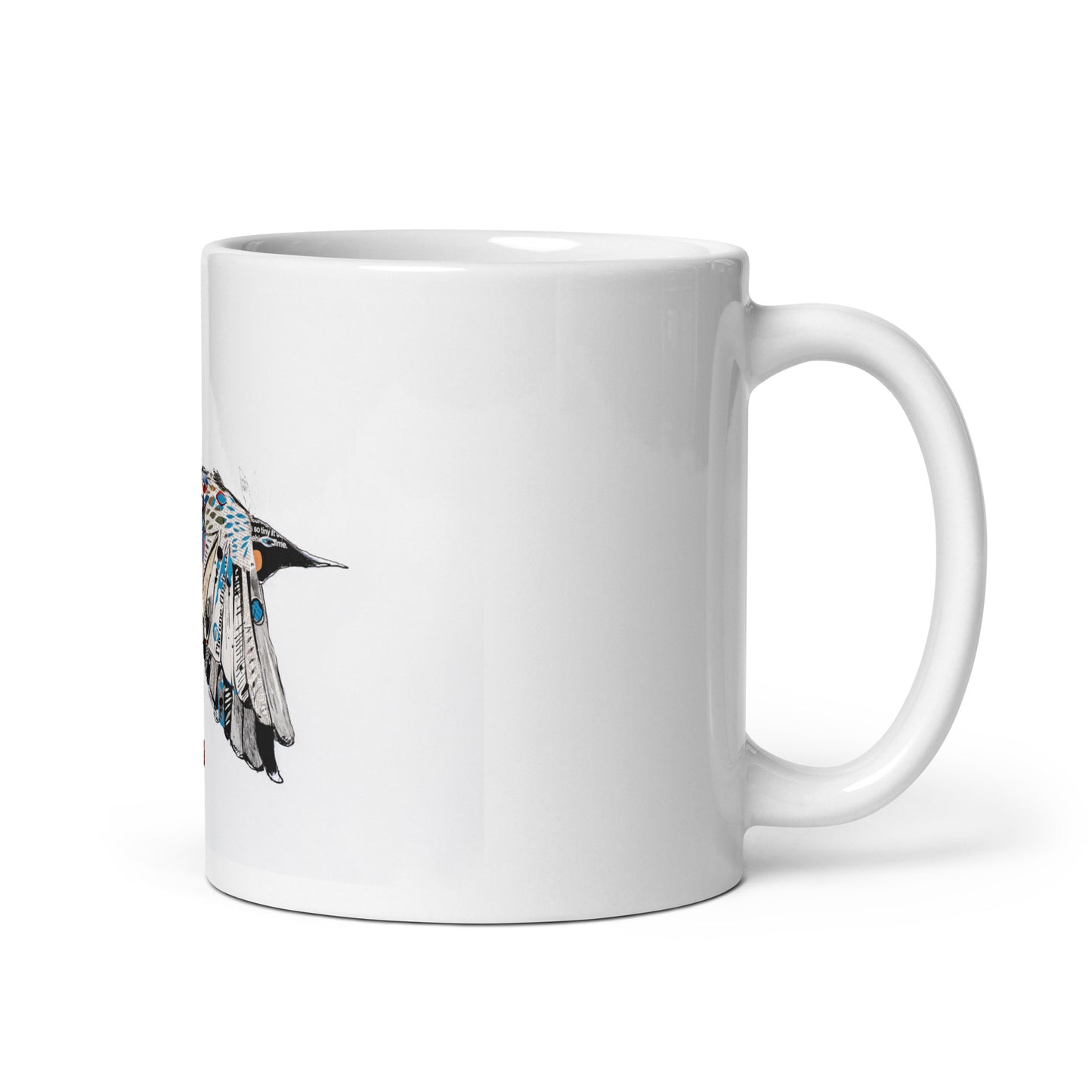 Da Vinci Bird by Amy Bumpus | White glossy mug