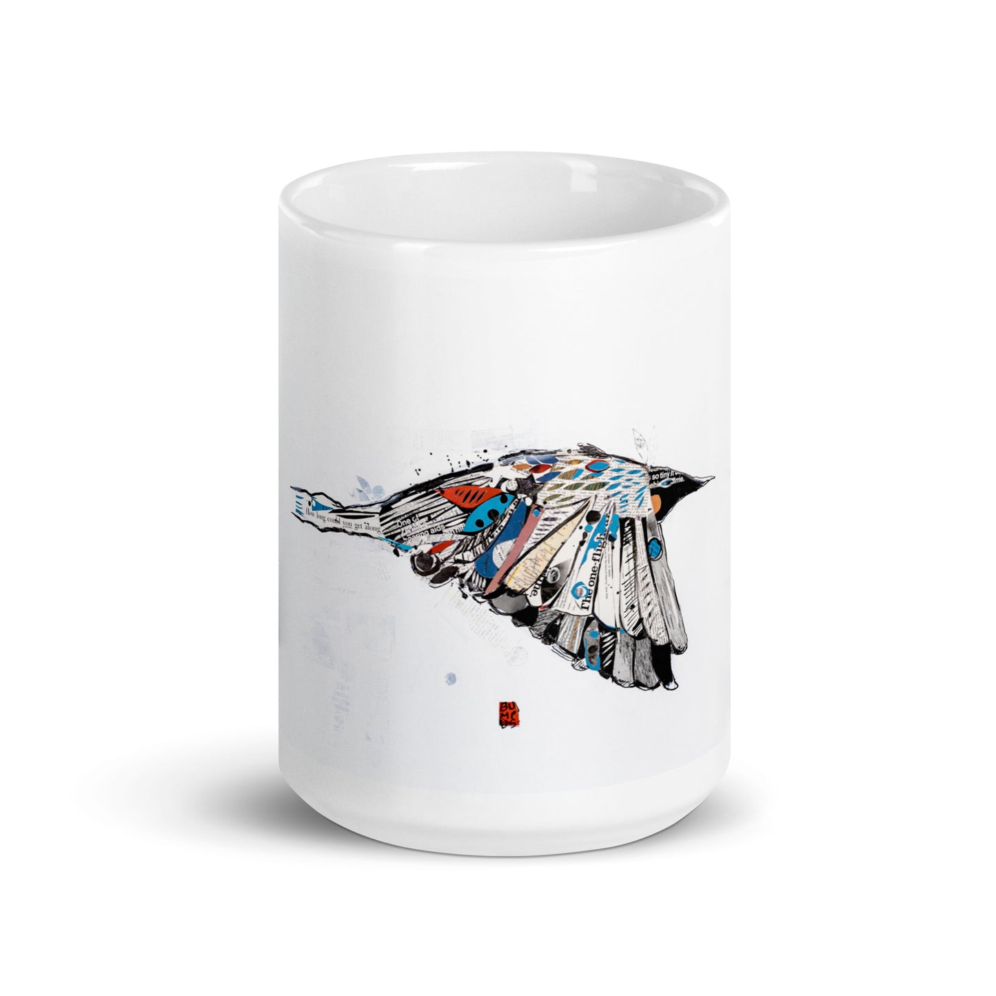 Da Vinci Bird by Amy Bumpus | White glossy mug