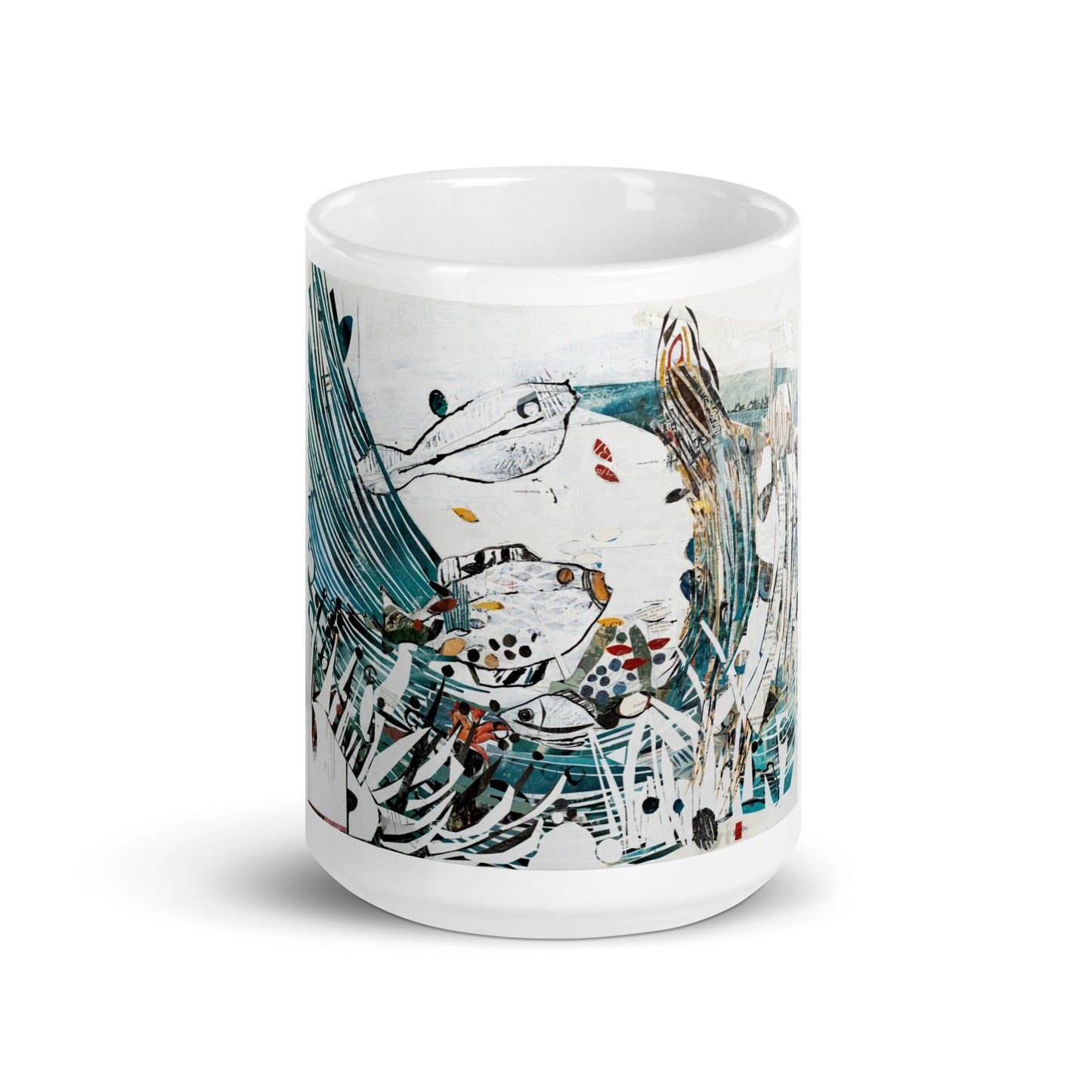 Seas Trees by Amy Bumpus | White glossy mug