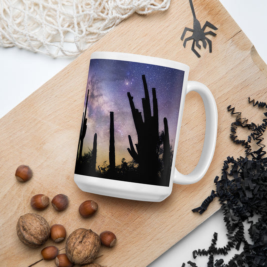 Saguaro Starlight by Sean Parker Photography | White glossy mug