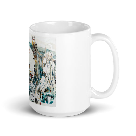 Seas Trees by Amy Bumpus | White glossy mug