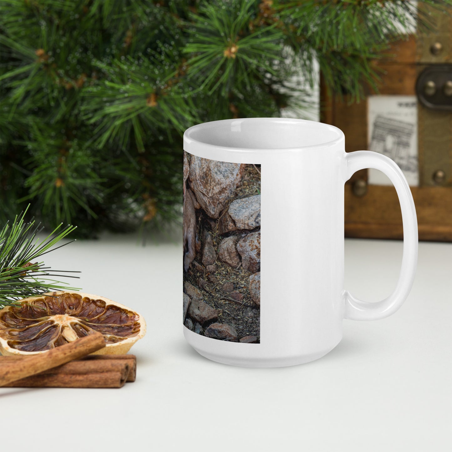 Baby Bobcats Duo by Leslie Leathers Photography | White glossy mug