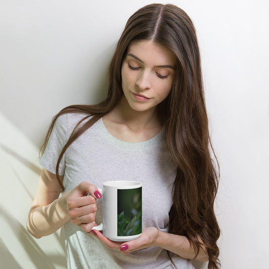 Rufous Hummingbird by Leslie Leathers Photography | White glossy mug