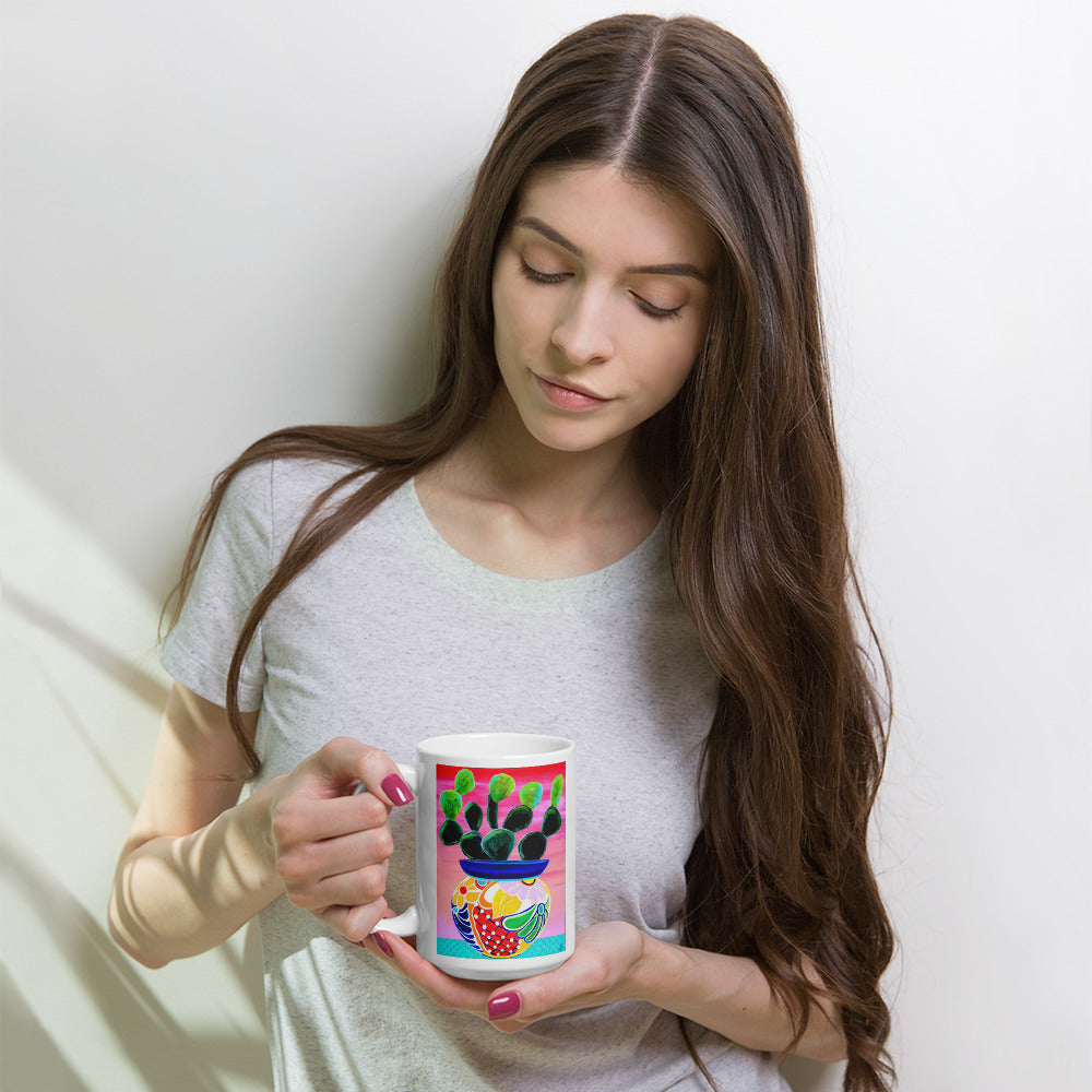 Happy Hour by Suzanne Villella | White glossy mug